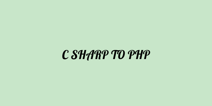 Free AI based c# to php code converter Online