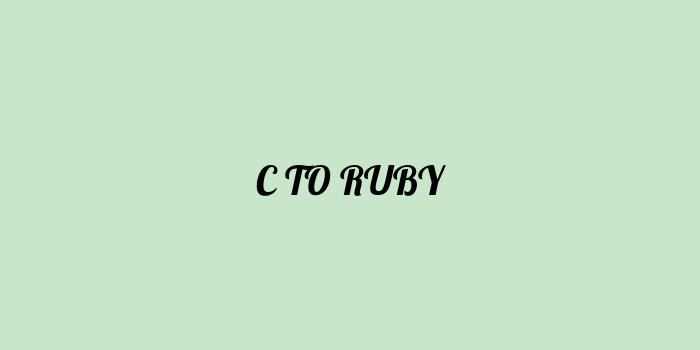 Free AI based c to ruby code converter Online