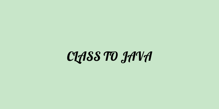 Free AI based class to java code converter Online