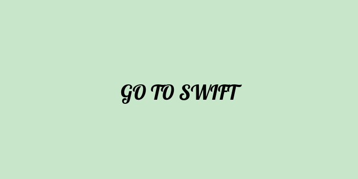 Free AI based go to swift code converter Online