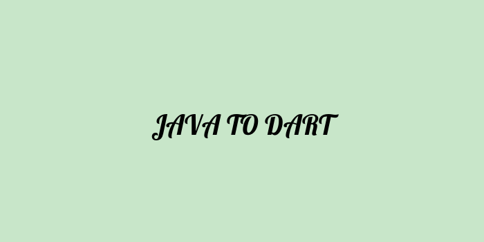Free AI based java to dart code converter Online