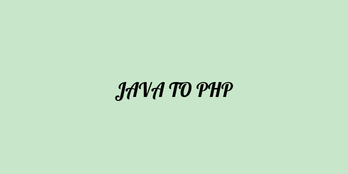 Free AI based java to php code converter Online