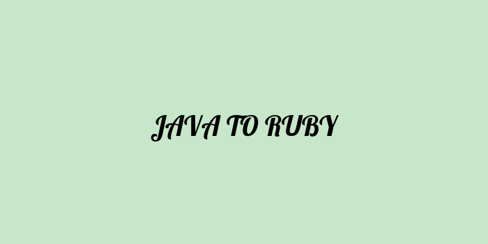 Free AI based java to ruby code converter Online