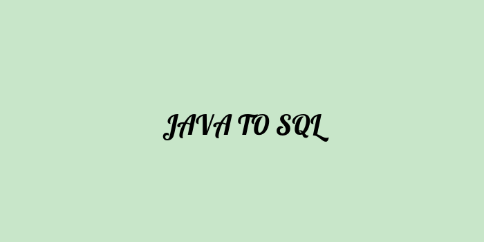 Free AI based java to sql code converter Online