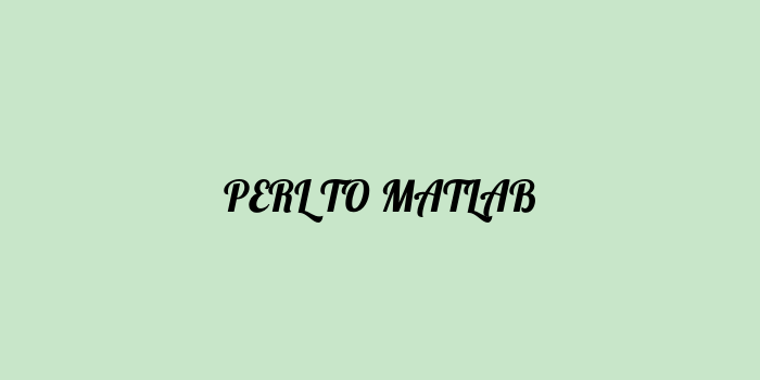 Free AI based perl to matlab code converter Online