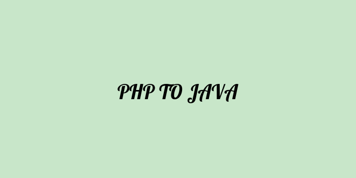 Free AI based php to java code converter Online