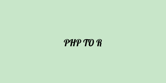 Free AI based php to r code converter Online