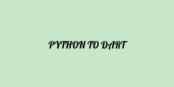 Free AI based python to dart code converter Online