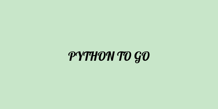 Free AI based python to go code converter Online