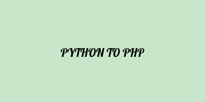 Free AI based python to php code converter Online