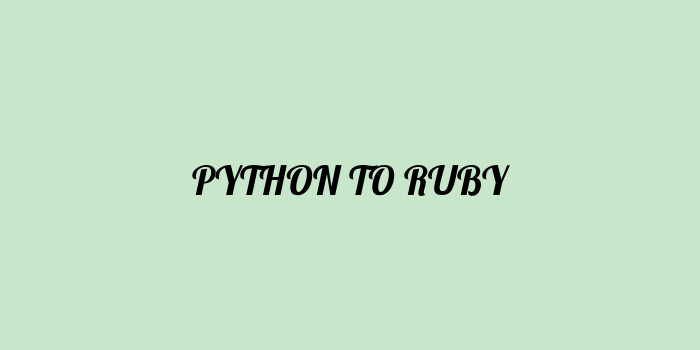 Free AI based python to ruby code converter Online