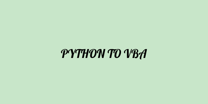 Free AI based python to vba code converter Online