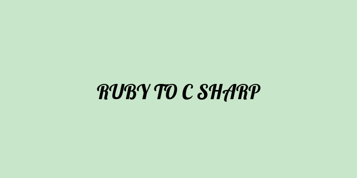 Free AI based ruby to c# code converter Online
