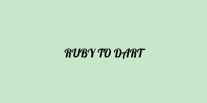 Free AI based ruby to dart code converter Online