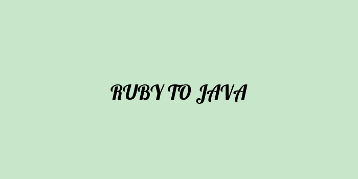 Free AI based ruby to java code converter Online