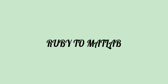 Free AI based ruby to matlab code converter Online