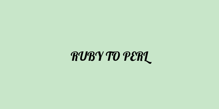 Free AI based ruby to perl code converter Online