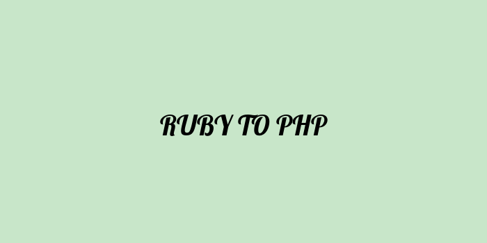 Free AI based ruby to php code converter Online