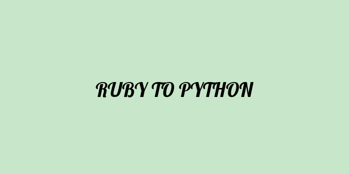 Free AI based ruby to python code converter Online