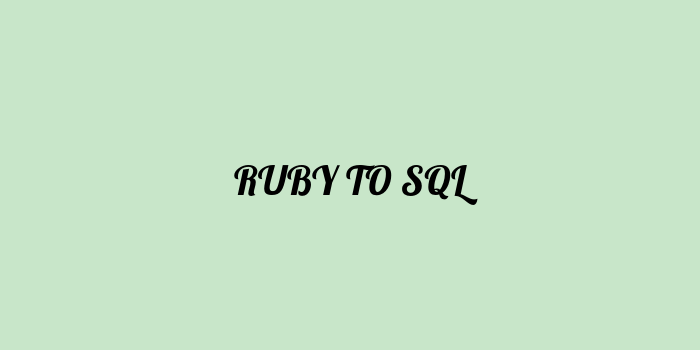 Free AI based ruby to sql code converter Online