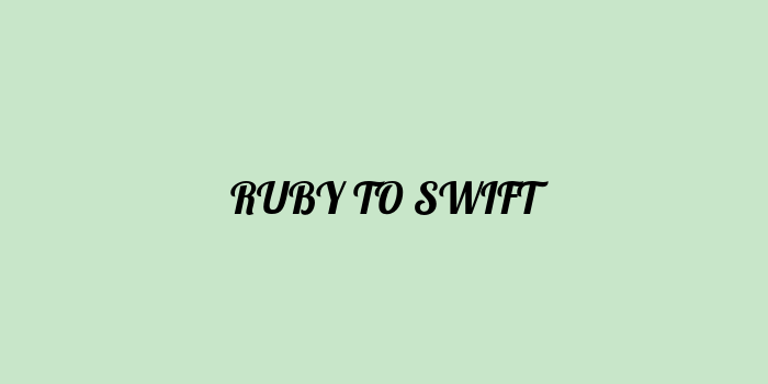 Free AI based ruby to swift code converter Online