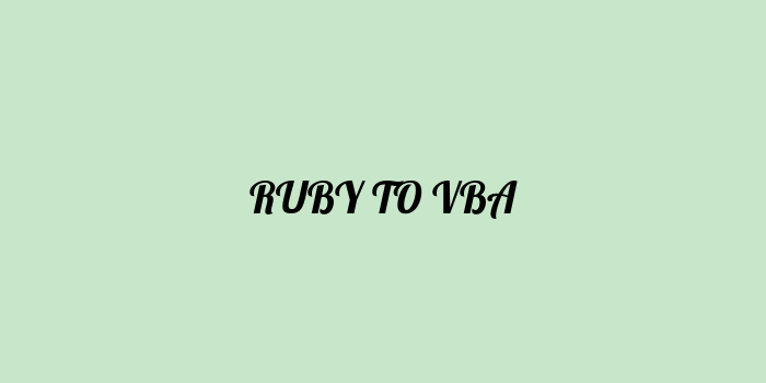 Free AI based ruby to vba code converter Online