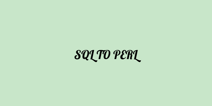 Free AI based sql to perl code converter Online