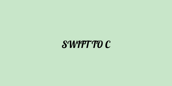 Free AI based swift to c code converter Online