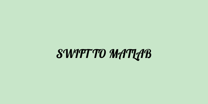 Free AI based swift to matlab code converter Online