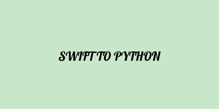 Free AI based swift to python code converter Online
