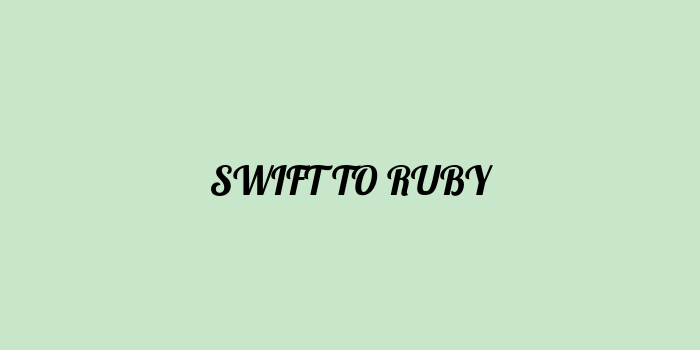 Free AI based swift to ruby code converter Online