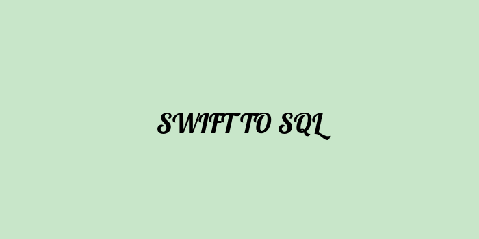 Free AI based swift to sql code converter Online