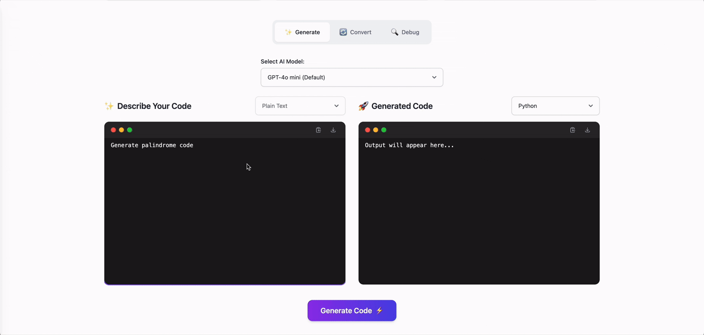SwapCode Product Preview GIF